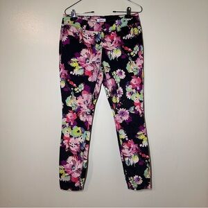 Candie's Floral Skinny Pants - Pink and Green